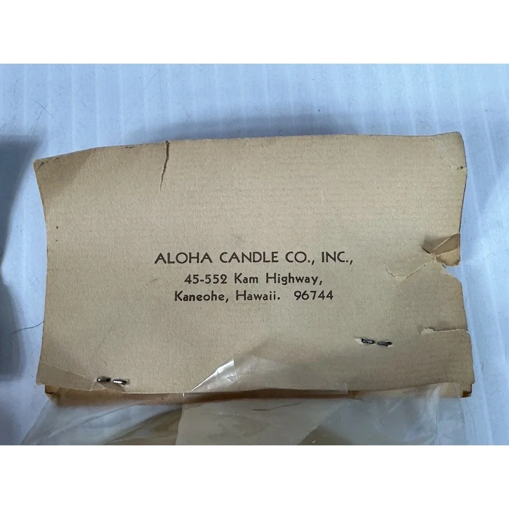 Vintage Aloha Candle Co Hawaiian Floating Candle Made Hawaii Sandalwood Pikake
